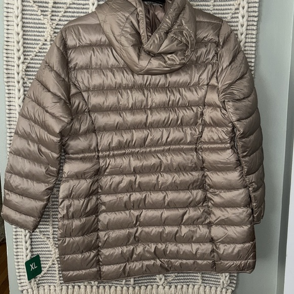 Kenneth Cole Tan Puffer Jacket XL - Picture 7 of 7